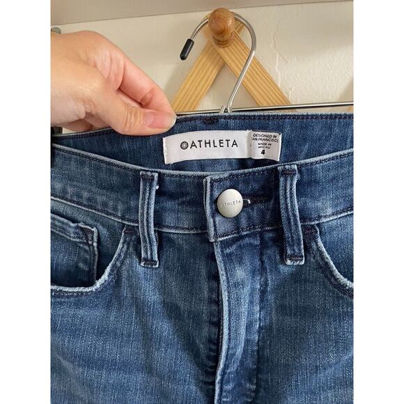 Athleta Jeans Women's 4 High Rise Sculptek Skinny Blue Denim Performance - Picture 4 of 7